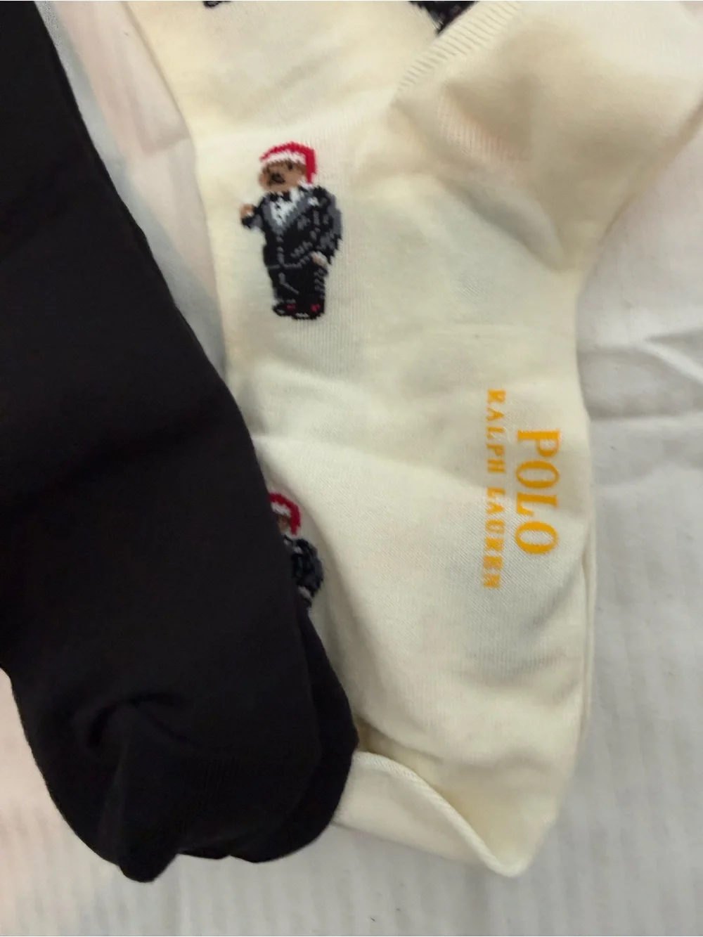New mens Polo by Ralph Lauren Bear Socks Gift Set